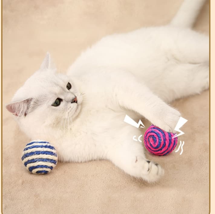 猫 おもちゃ 手編み毛糸のゆらゆら猫じゃらし