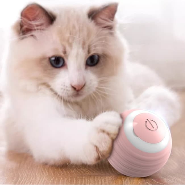 猫 おもちゃ 自動回転猫じゃらしボール