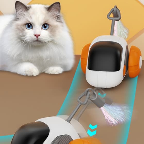 猫 おもちゃ 引力式スマート猫じゃらし 自動回転モデル