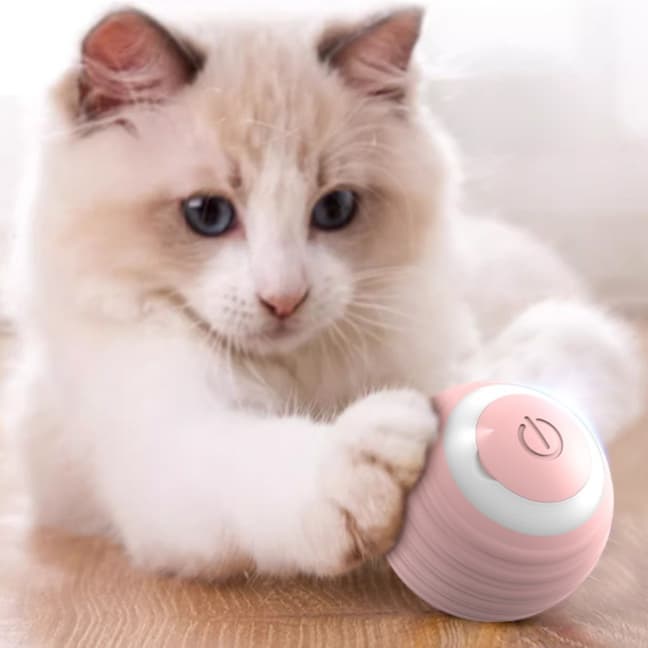 猫 おもちゃ 自動回転もてあそびボール