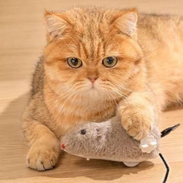 猫 おもちゃ もふもふ走り回るネズミのおもちゃ
