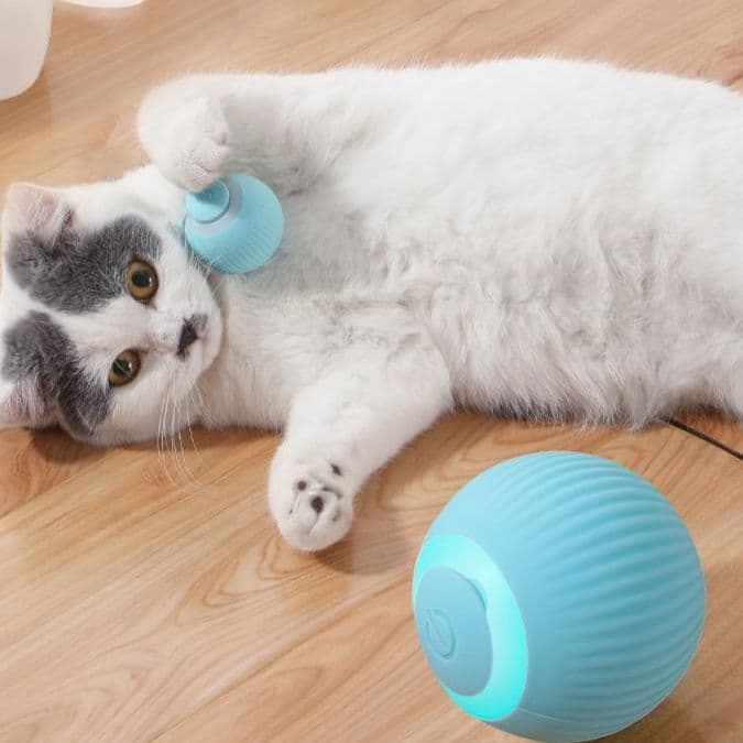 猫 おもちゃ 回転式スマートボール猫じゃらし