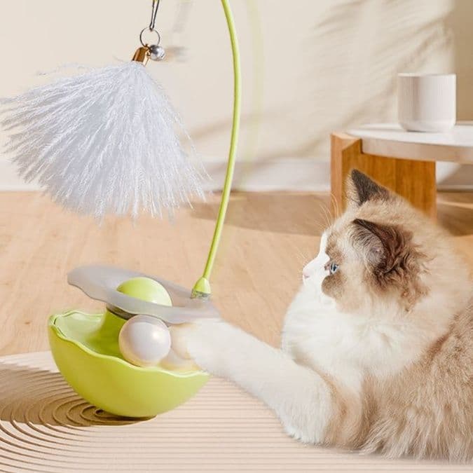猫 おもちゃ 不倒伸縮式 ワンダーじゃらし