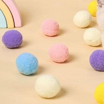 猫 おもちゃ ふわもこ毛玉ころころ猫じゃらし