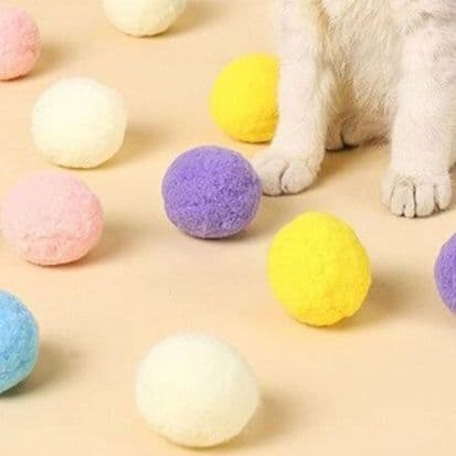 猫 おもちゃ ふわもこ毛玉ころころ猫じゃらし