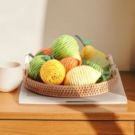 猫 おもちゃ やさい・くだもの猫じゃらし手作り細工