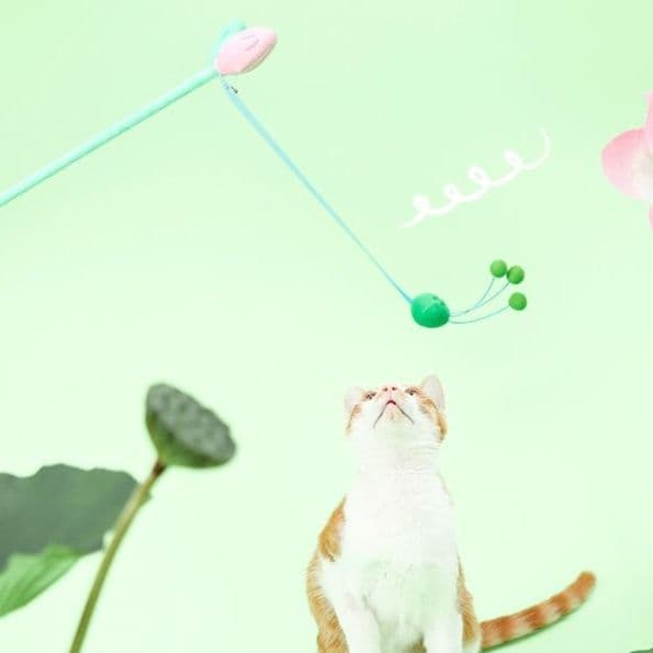 猫 おもちゃ 優雅な柳葉のじゃらし棒