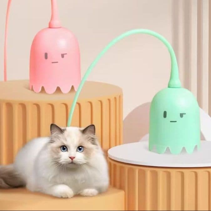 猫 おもちゃ おばけのゆらゆら猫じゃらし