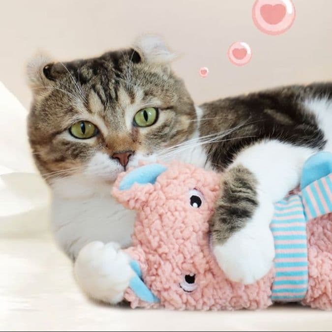 猫 おもちゃ もふもふぬいぐるみ猫じゃらし