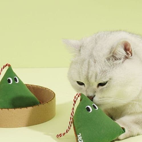 猫 おもちゃ 粽（ちまき）型の遊び心猫じゃらし
