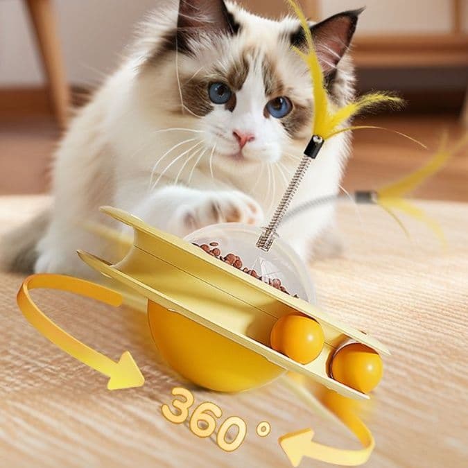 猫 おもちゃ バランス回転式ひとり遊び猫じゃらし