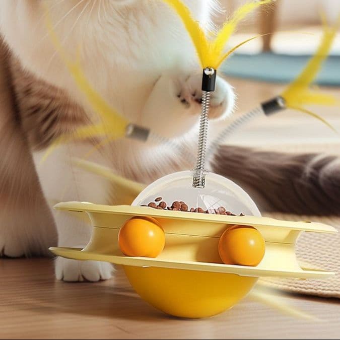 猫 おもちゃ バランス回転式ひとり遊び猫じゃらし