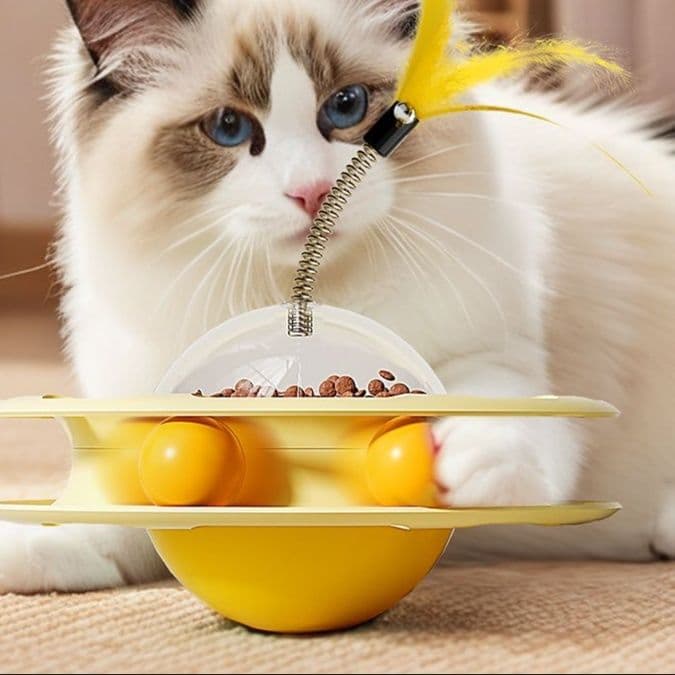 猫 おもちゃ バランス回転式ひとり遊び猫じゃらし