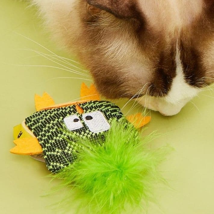 猫 おもちゃ もふもふ羽根付き遊び猫じゃらし