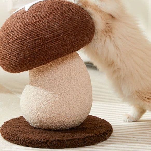 猫 おもちゃ キノコ型 据え置き 猫じゃらし