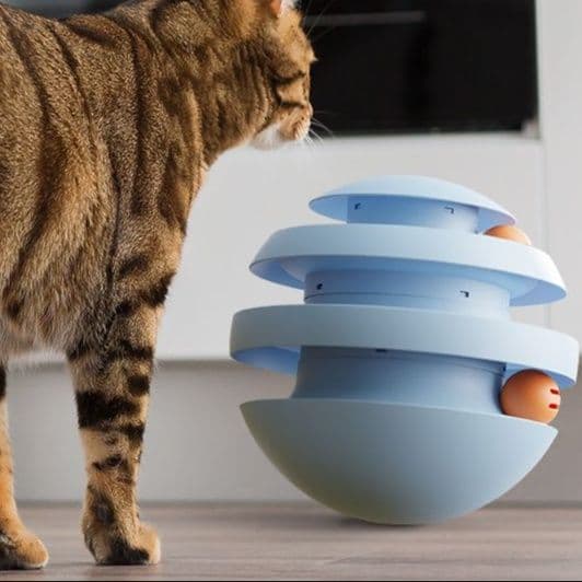 猫 おもちゃ 多層迷路ボール型 猫じゃらし