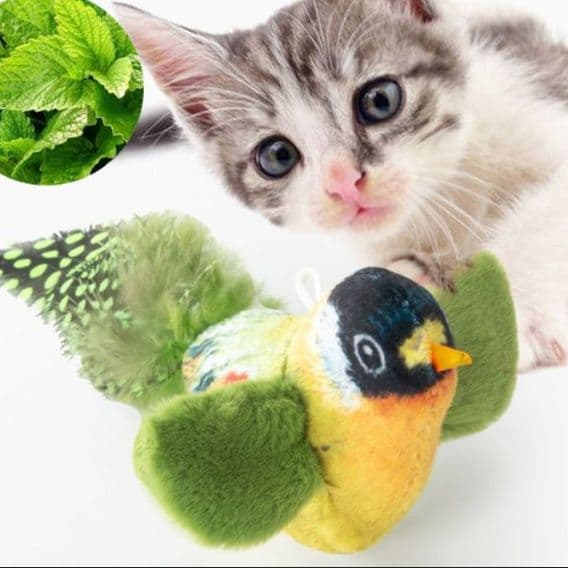 猫 おもちゃ 鳴き声付き小鳥の遊び心じゃらし
