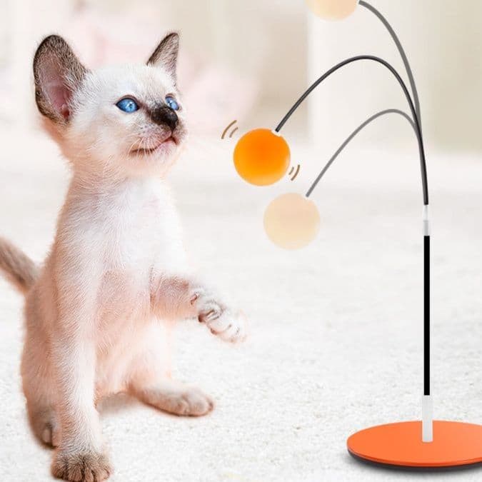 猫 おもちゃ 自動回転スイング猫じゃらし