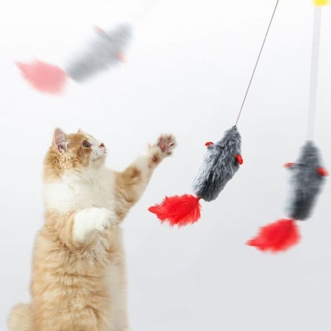 猫 おもちゃ もふもふハンターの羽じゃらし