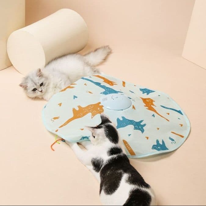 猫 おもちゃ くるくるマット型猫じゃらし