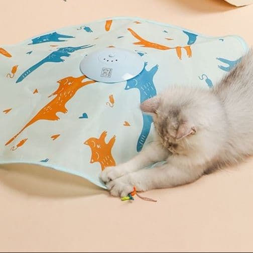 猫 おもちゃ くるくるマット型猫じゃらし