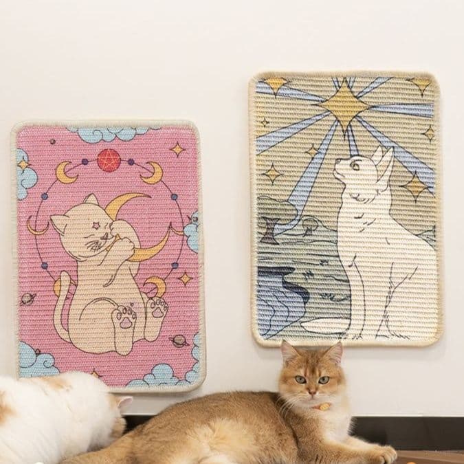 猫 おもちゃ 爪とぎマット 癒やしの和柄