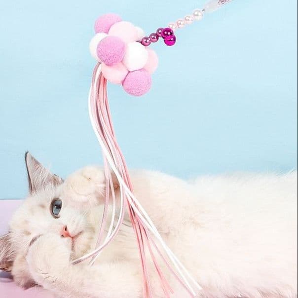 猫 おもちゃ もふもふ毛糸玉の魔法の杖