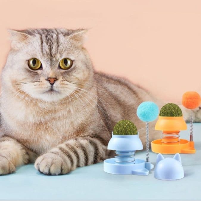 猫 おもちゃ くるくる回転 猫じゃらし 