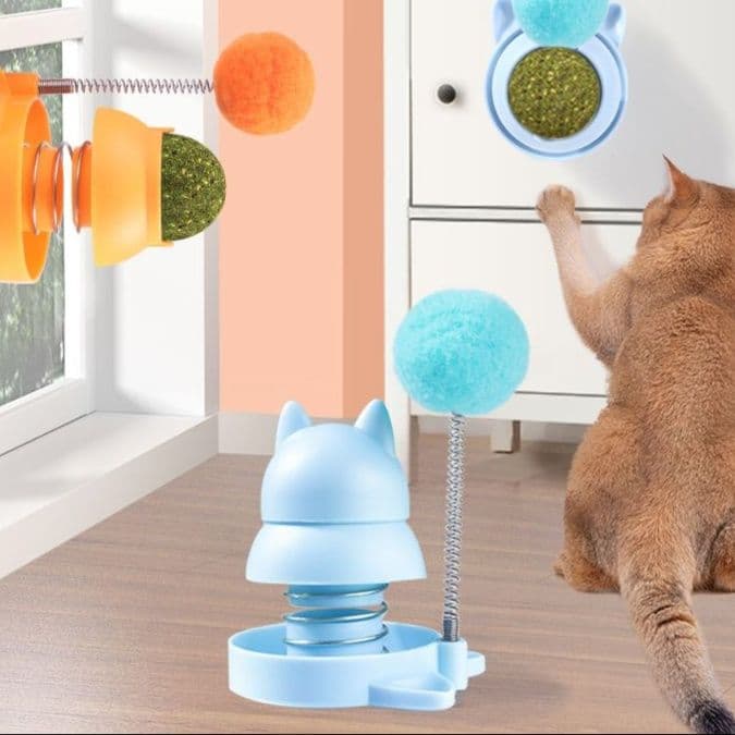 猫 おもちゃ くるくる回転 猫じゃらし 