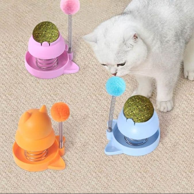 猫 おもちゃ くるくる回転 猫じゃらし 