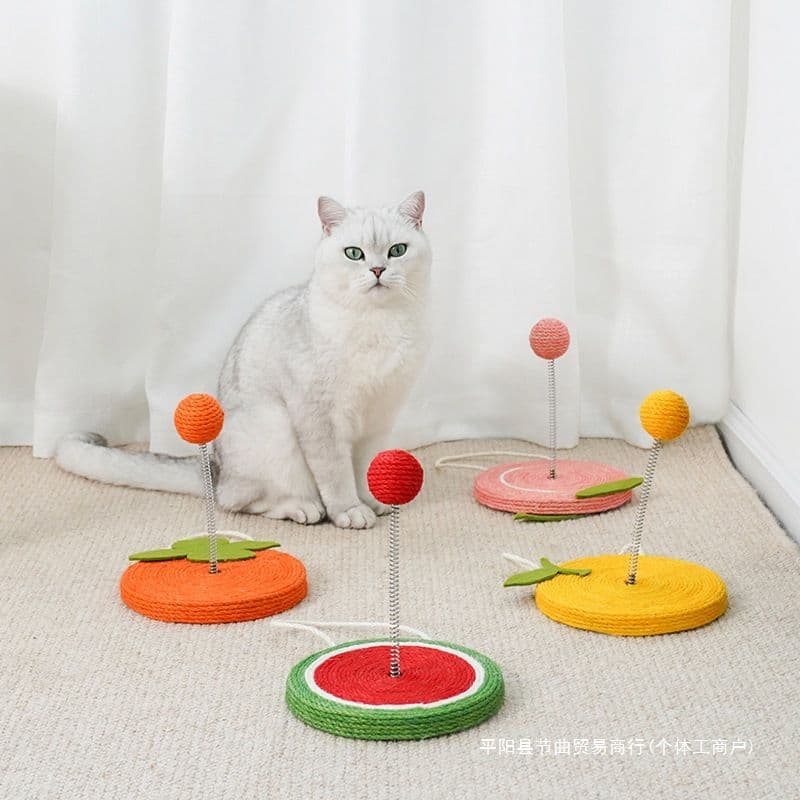 猫 おもちゃ くるくるフルーツボール猫の知育玩具