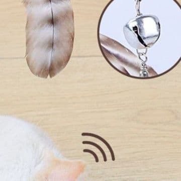 猫 おもちゃ 羽根くるくる遊び猫じゃらし