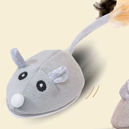 猫 おもちゃ もこもこネズミの猫じゃらし