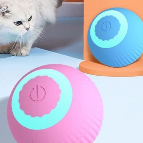 猫 おもちゃ 自動回転式ボール型猫じゃらし