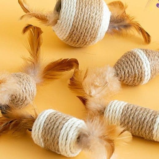 猫 おもちゃ 鈴音シャカシャカ 麻ボール猫じゃらし