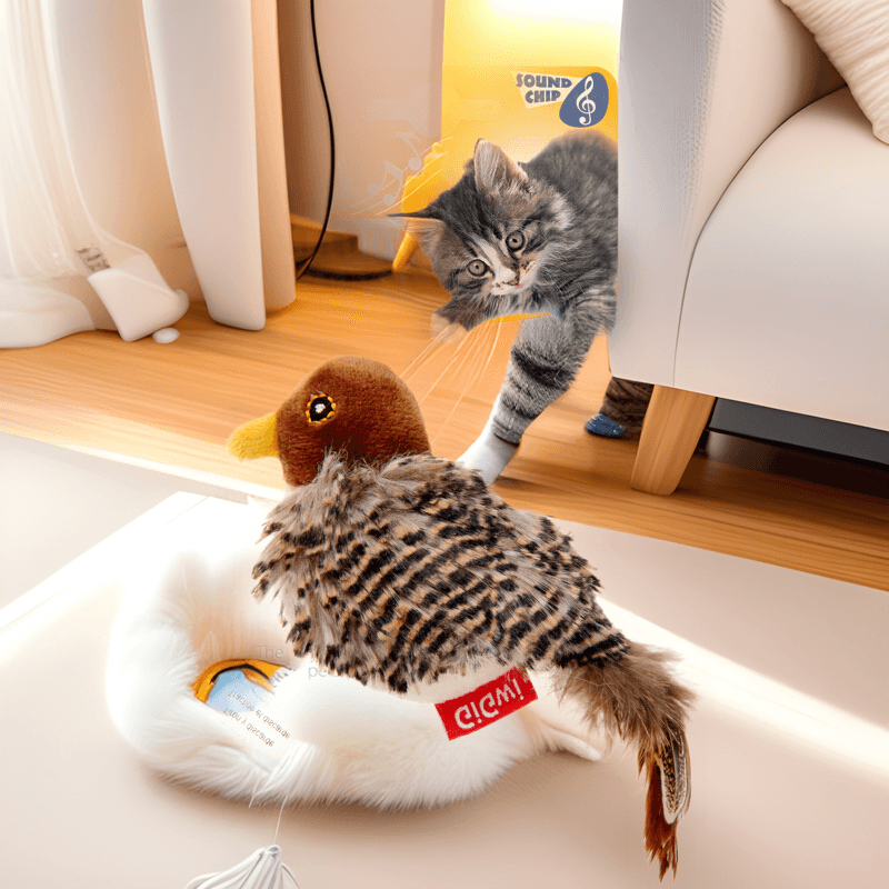 猫 おもちゃ メロディー鳴き声付き小鳥の猫じゃらし