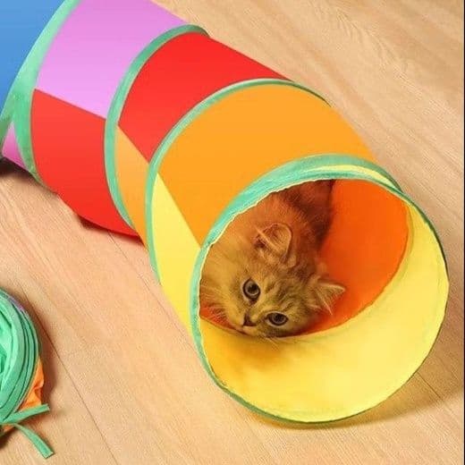 猫 おもちゃ コンパクト収納 トンネル型 猫じゃらし