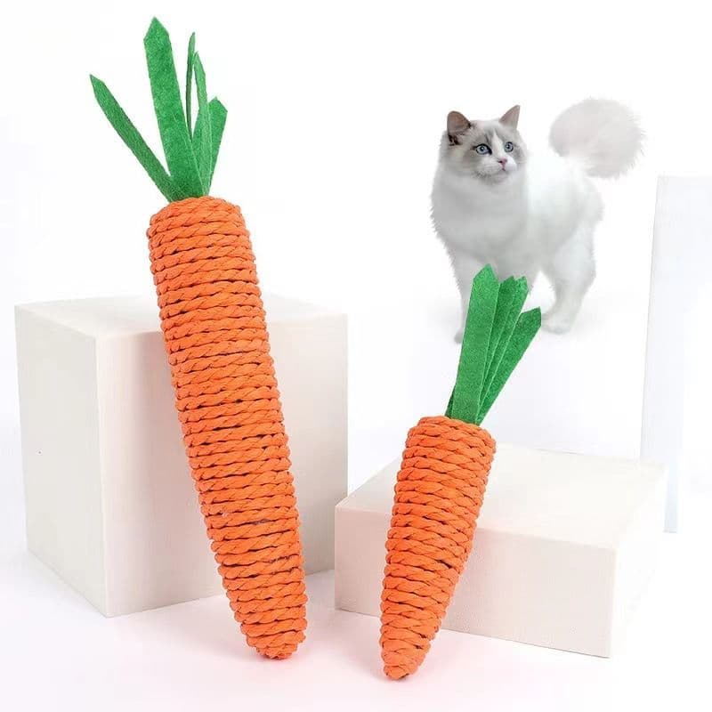 猫 おもちゃ にんじんスティック・歯みがきじゃらし