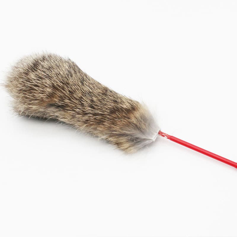 猫 おもちゃ もふもふ兎毛の猫じゃらしスティック