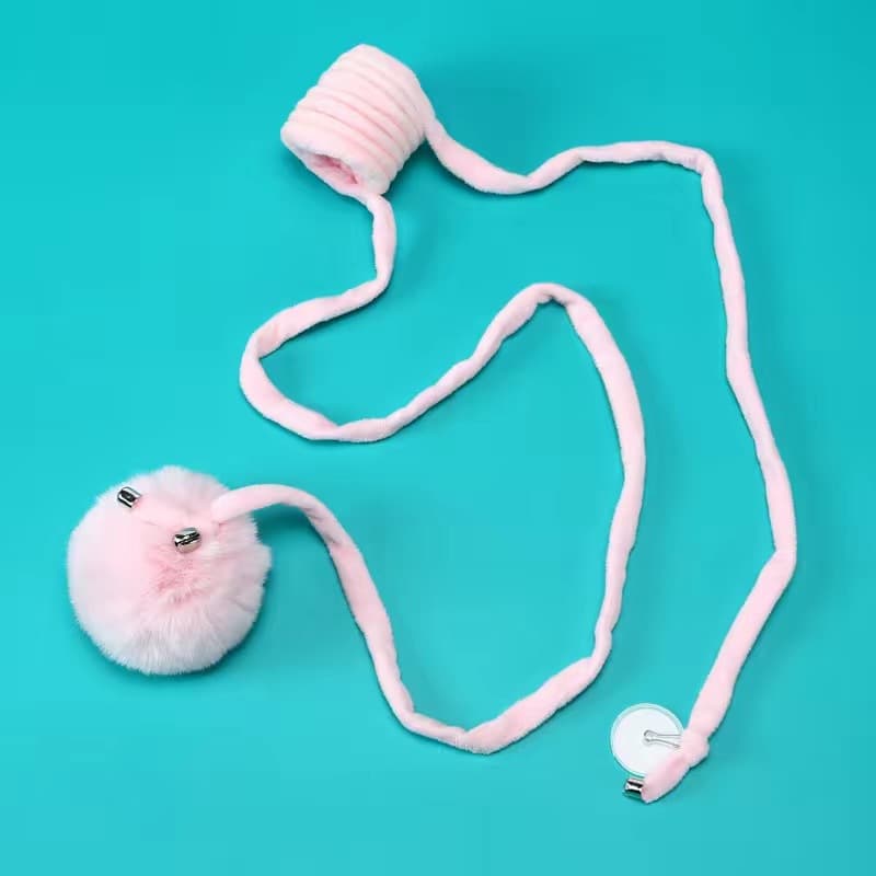 猫 おもちゃ もこもこポンポン付きじゃらし棒