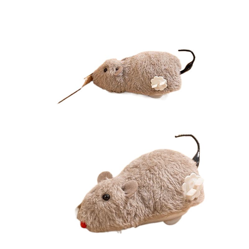猫 おもちゃ もふもふ走り回るネズミのおもちゃ