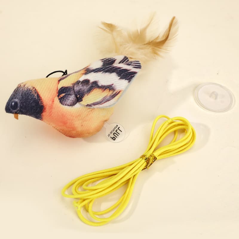 猫 おもちゃ 鳥型振動猫じゃらし 羽根付き