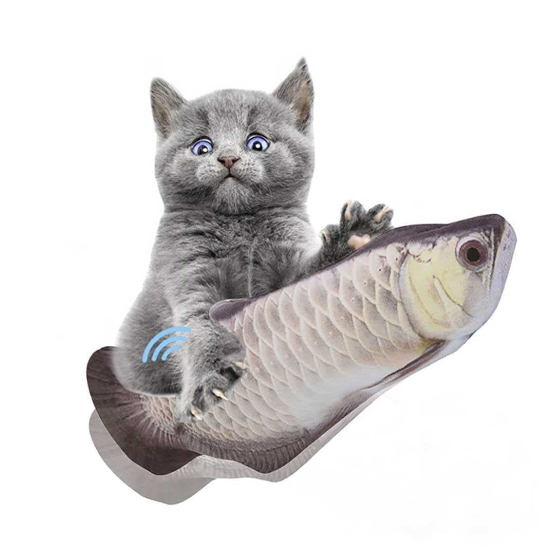 猫 おもちゃ 電動跳ねる魚アロワナ猫じゃらし 一人遊び玩具