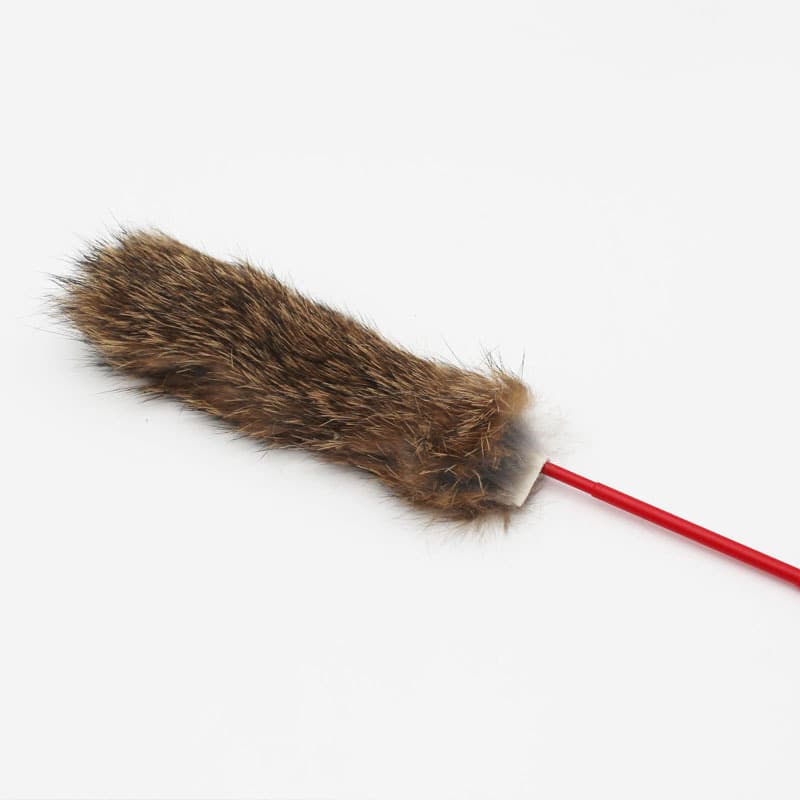 猫 おもちゃ もふもふ兎毛の猫じゃらしスティック