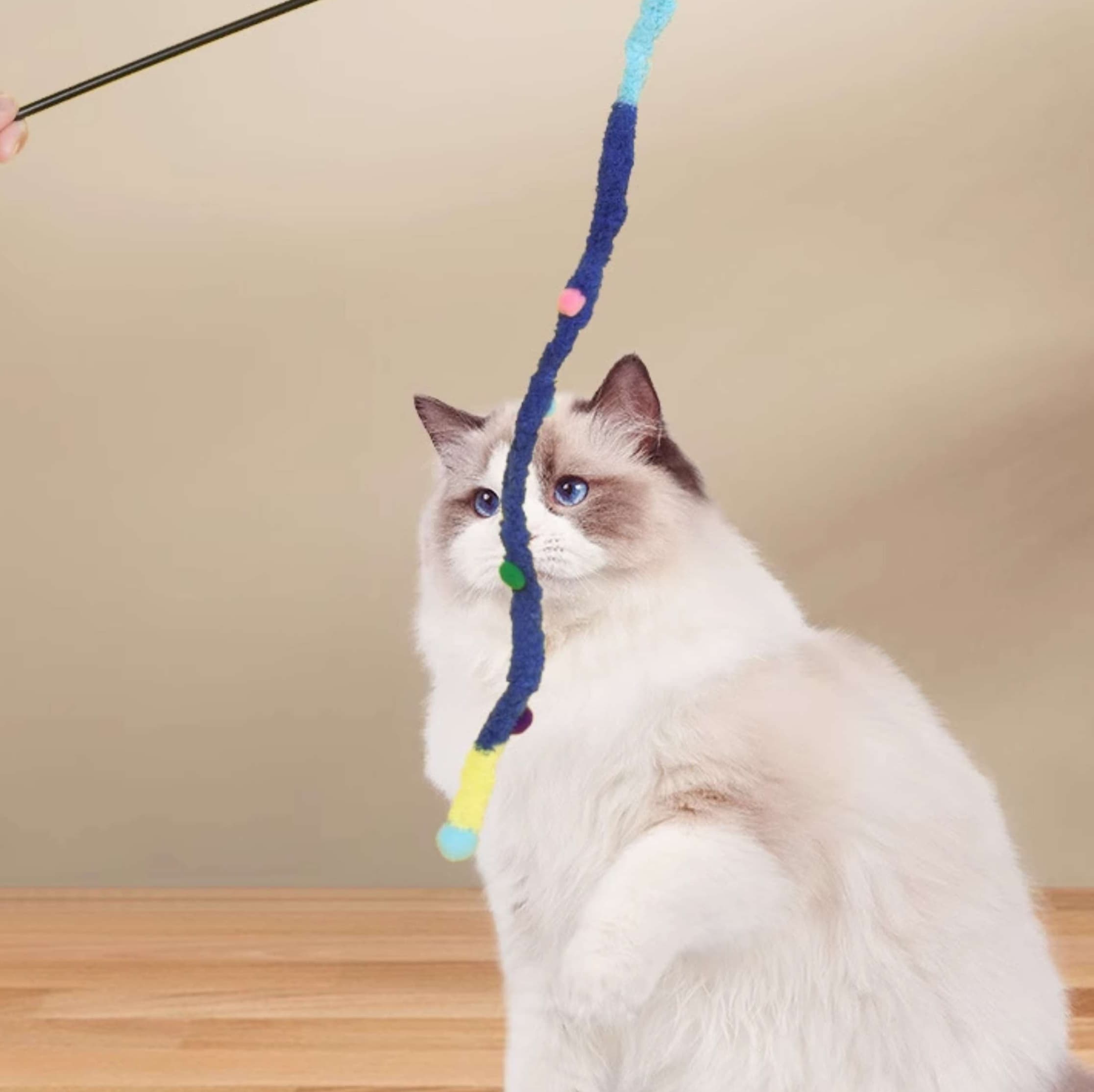 猫 おもちゃ もこもこくねくね猫じゃらし