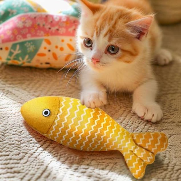 猫 おもちゃ やわらか魚型 むにむに猫じゃらし