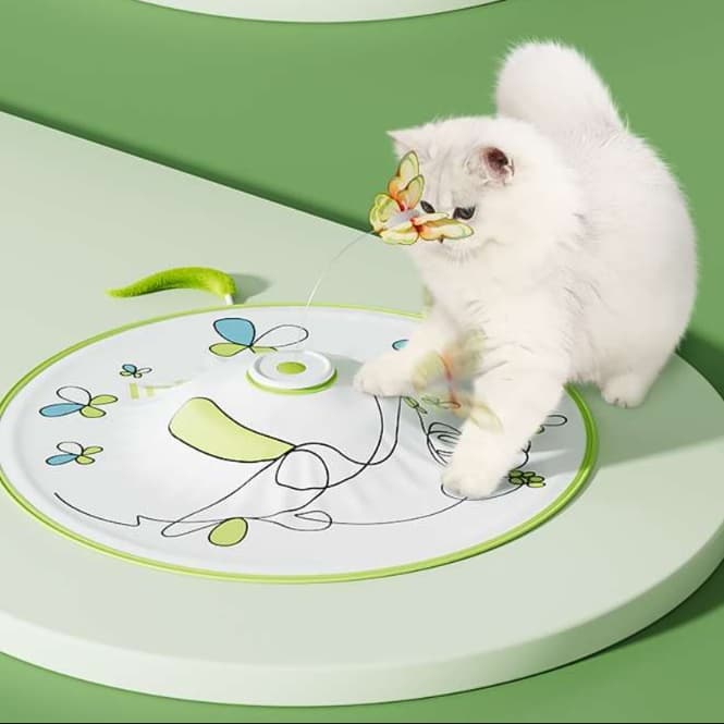 猫 おもちゃ 蝶々が舞う電動猫じゃらし