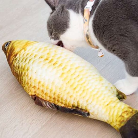 猫 おもちゃ 本格派 擬似魚型 猫じゃらし