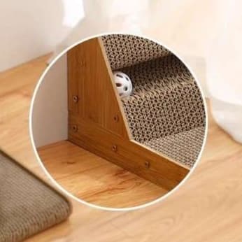 猫 おもちゃ 壁かけ爪とぎ型猫じゃらしスペース