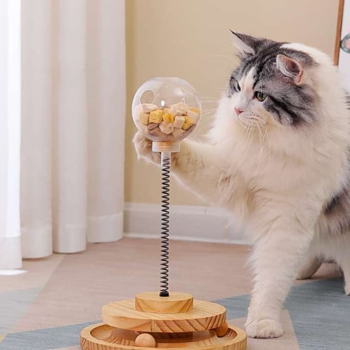 猫 おもちゃ くるくるトリーツボール 猫じゃらし